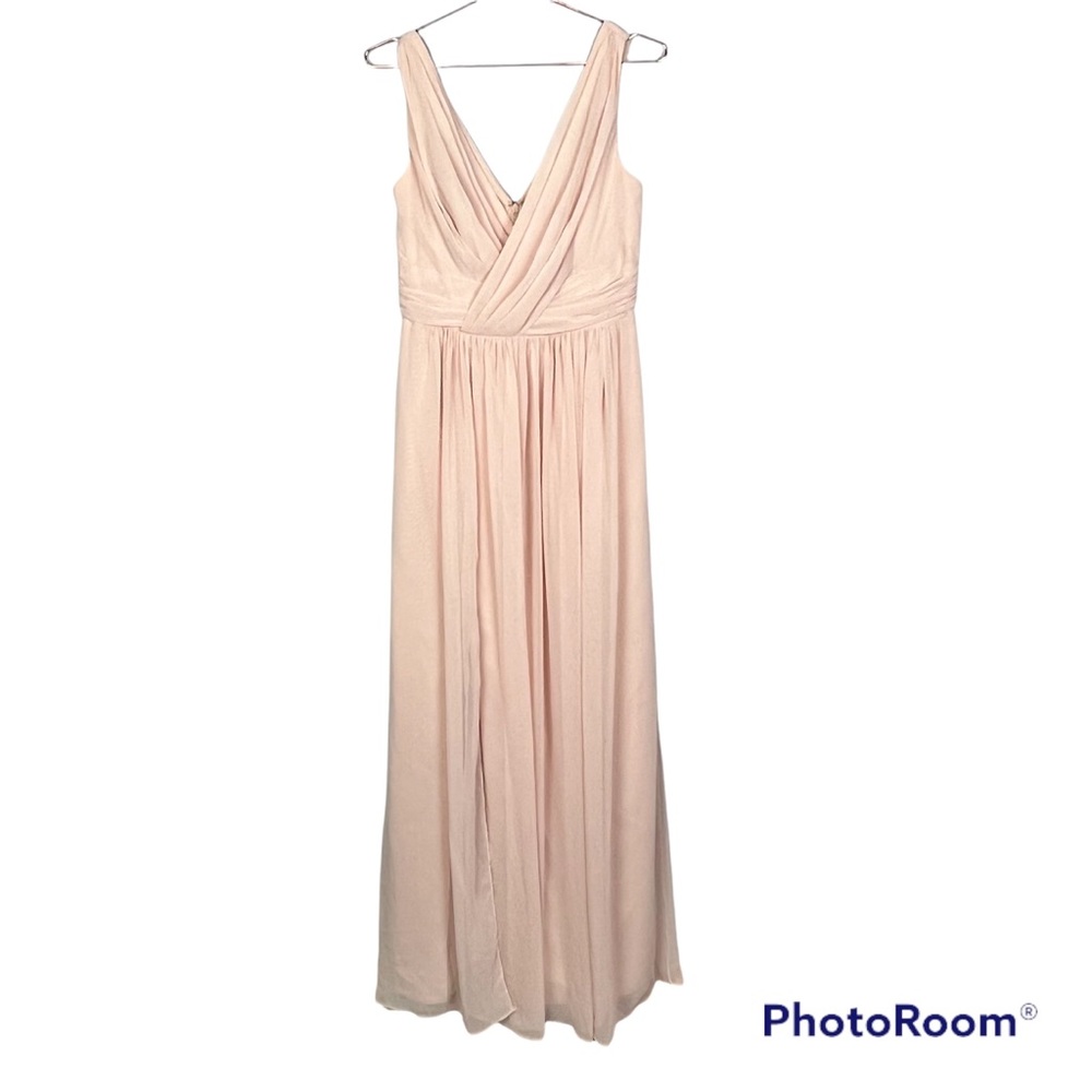 Dessy Collection Vivian Diamond Formal Dress Cameo Size 10